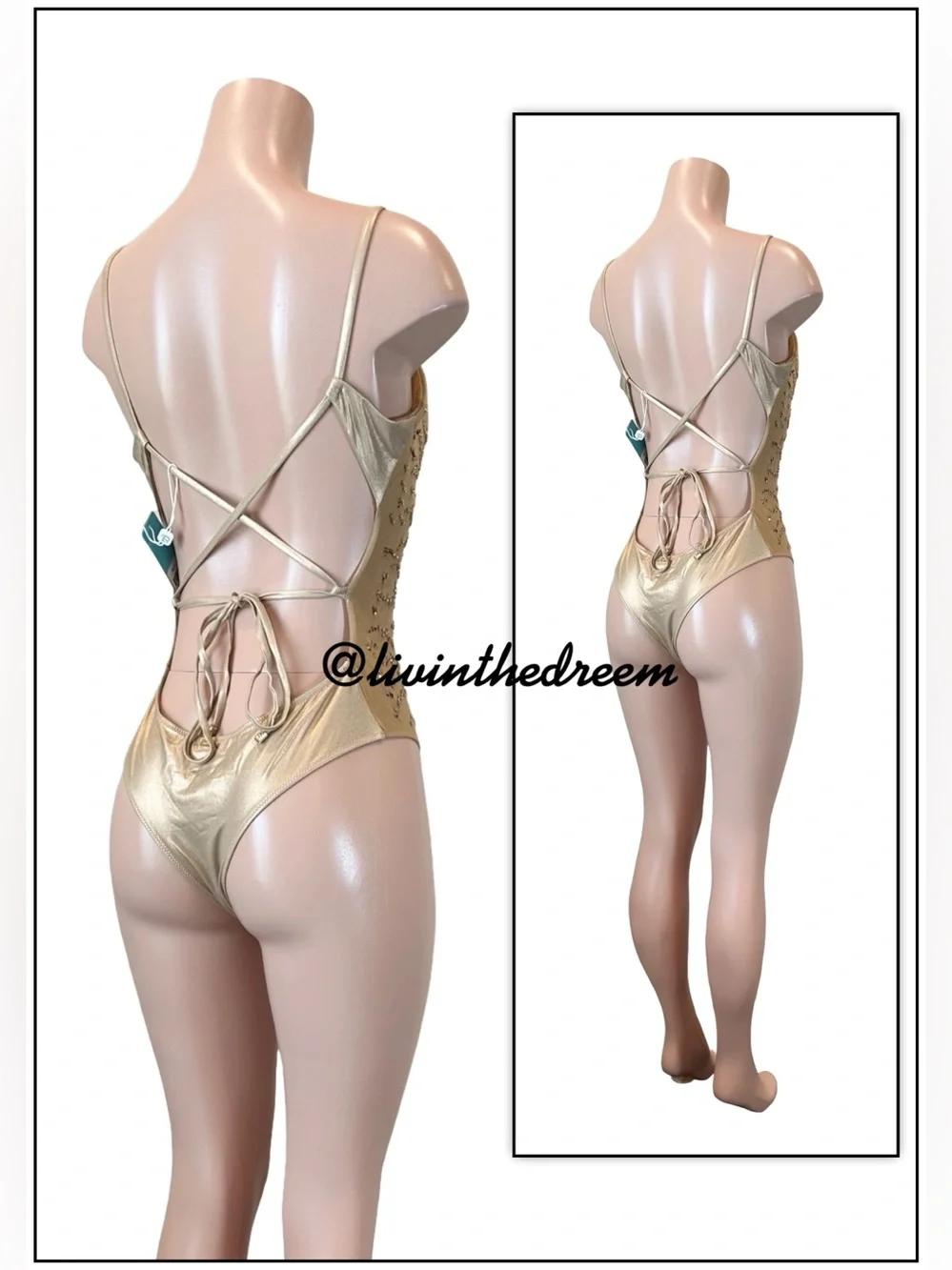 Beach Bunny Rose Gold Nala One Piece SZ L